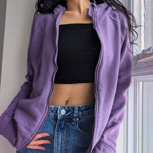 Lole Purple Zip-up Hoodie with Thumbholes